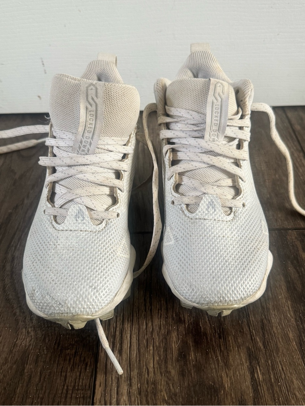 Under Armour White Kids' Cleats - Mesh Athletic Sneakers - Picture 3 of 4